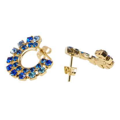 Crystal button earrings