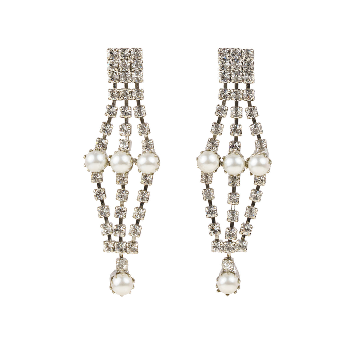 Stud earrings with Swarovski crystal