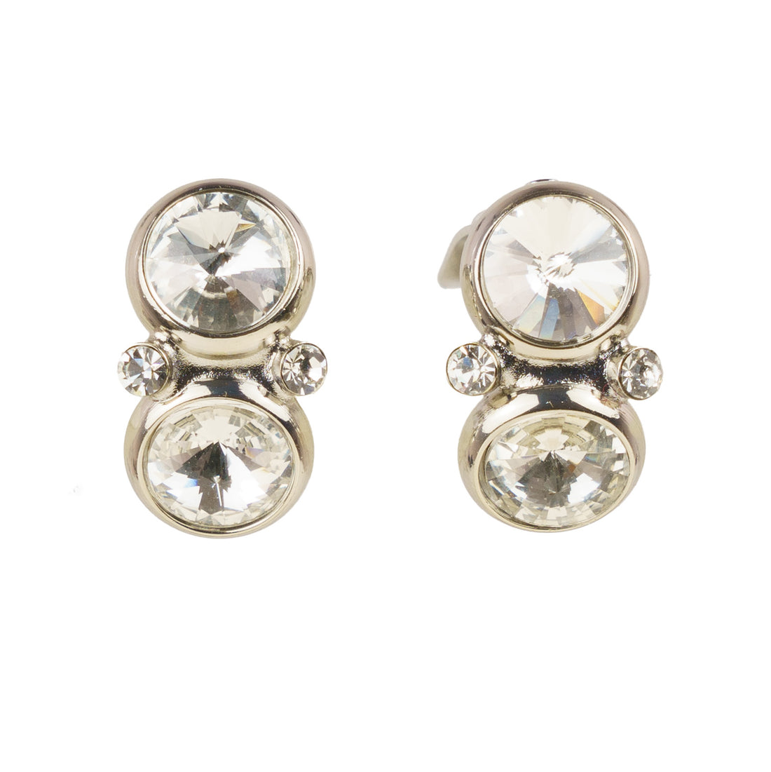 Drop earrings with crystals