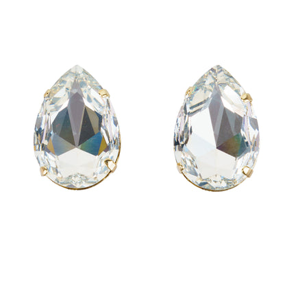 Drop earrings with crystals