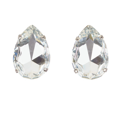 Drop earrings with crystals