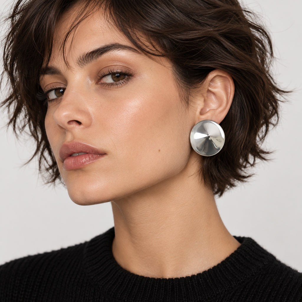 Button earrings