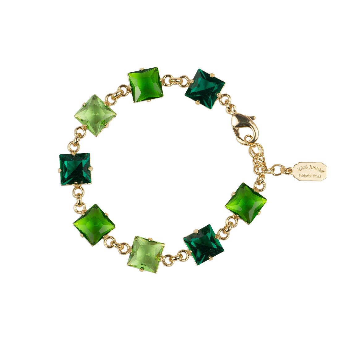 Bracelet with crystal squares