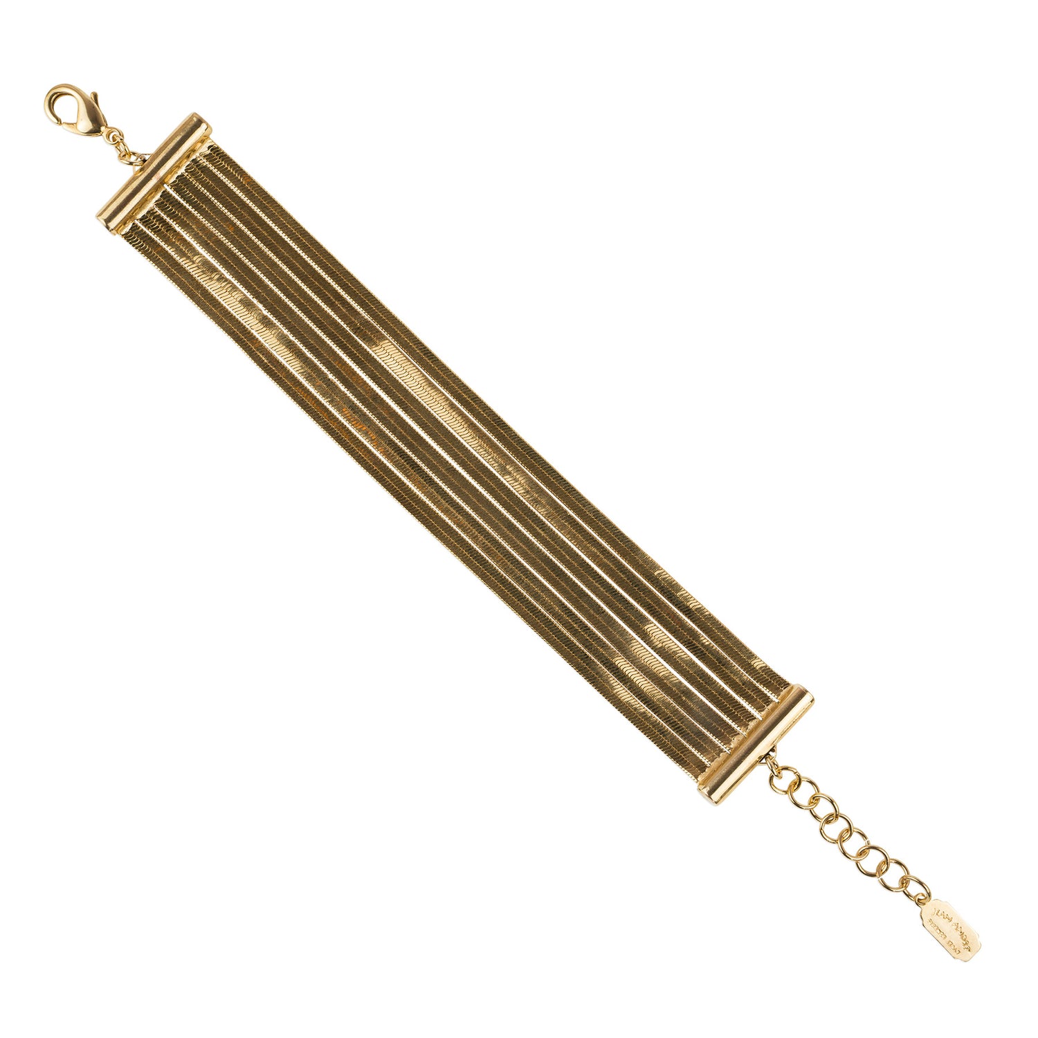 Multi-strand flat snake chain bracelet