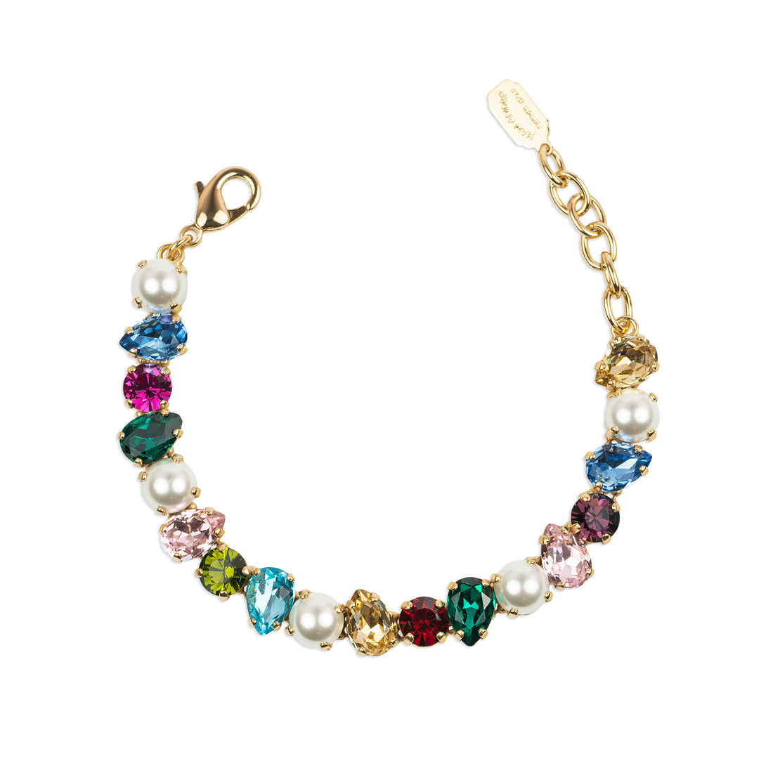 Bracciale di cristalli e perle