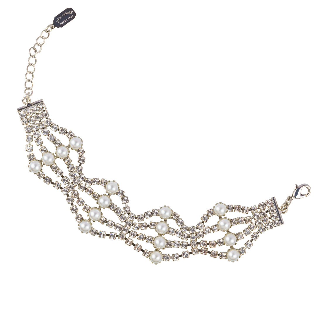 Chain choker necklace with Swarovski crystals
