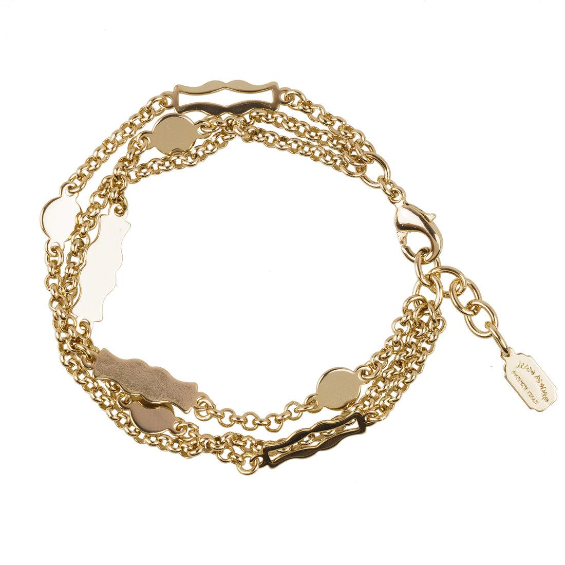 Multi-strand flat snake chain bracelet