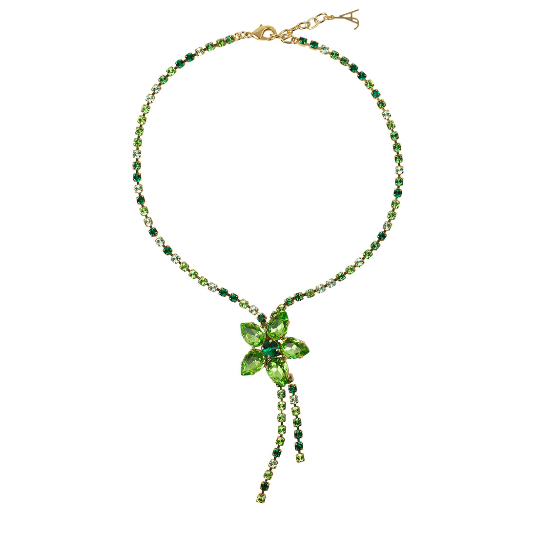 Collana girocollo con fiore di cristalli