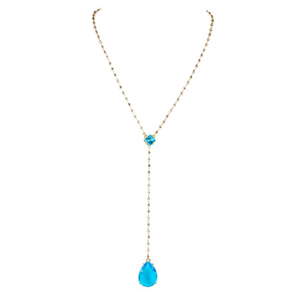 Collana girocollo con pendente a goccia