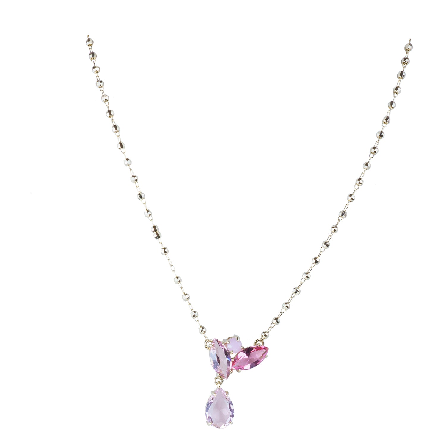 Collana girocollo con goccia di cristallo pendente