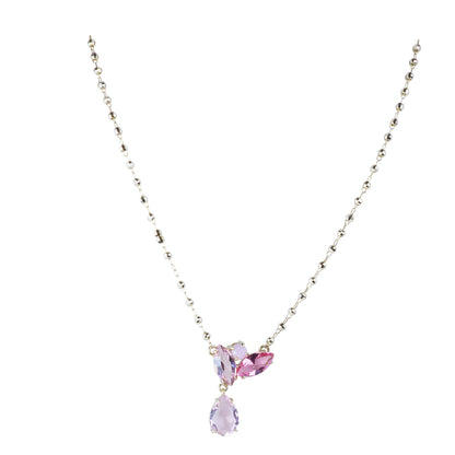 Collana girocollo con goccia di cristallo pendente