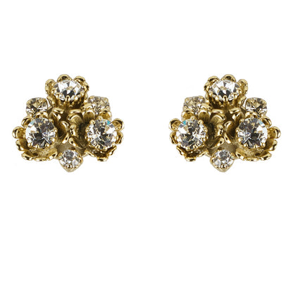 Dangle earrings with crystals