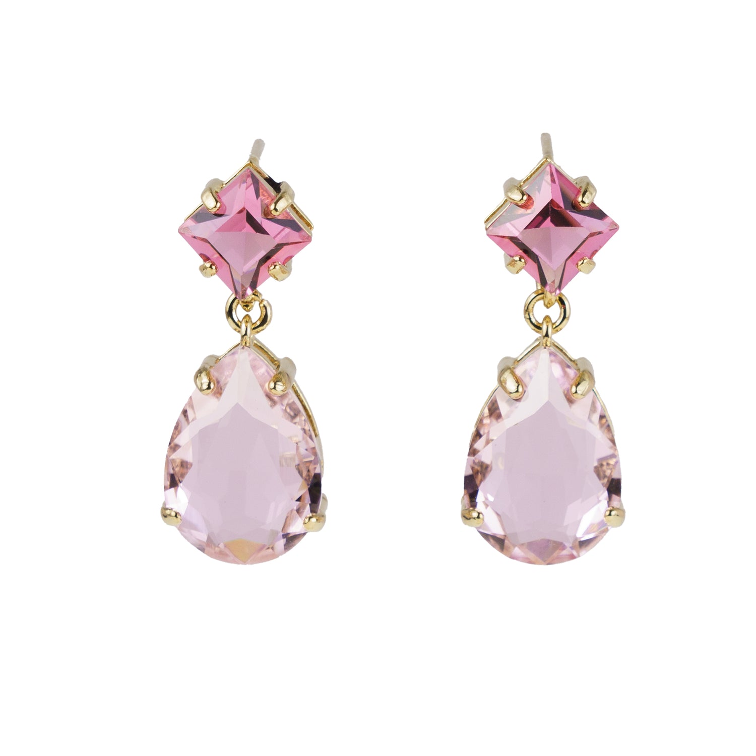 Orecchini pendenti a goccia di cristallo