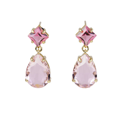 Orecchini pendenti a goccia di cristallo