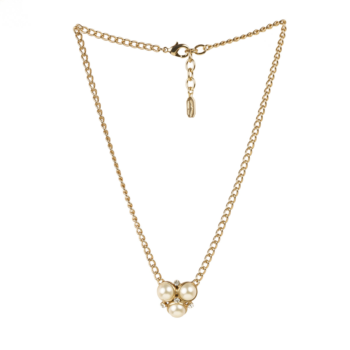 Pearl and Swarovski crystal charms choker necklace