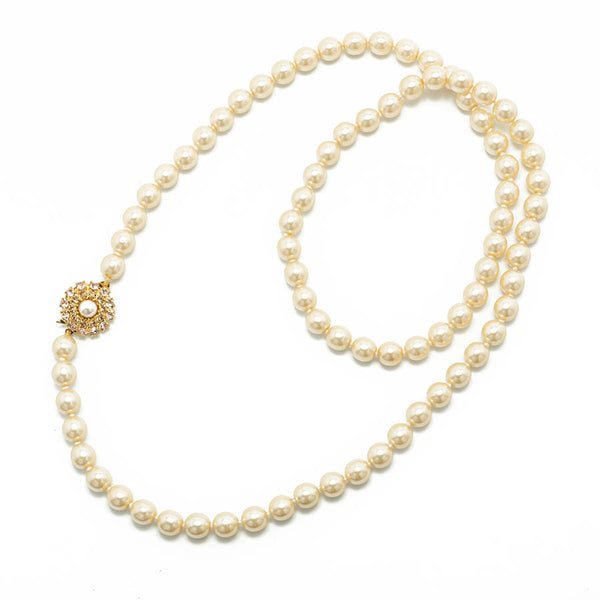 Collana Di Perle Finte Lunga 150 Cm – Girocollo Elegante In Perle Artificiali Per Donna - 2