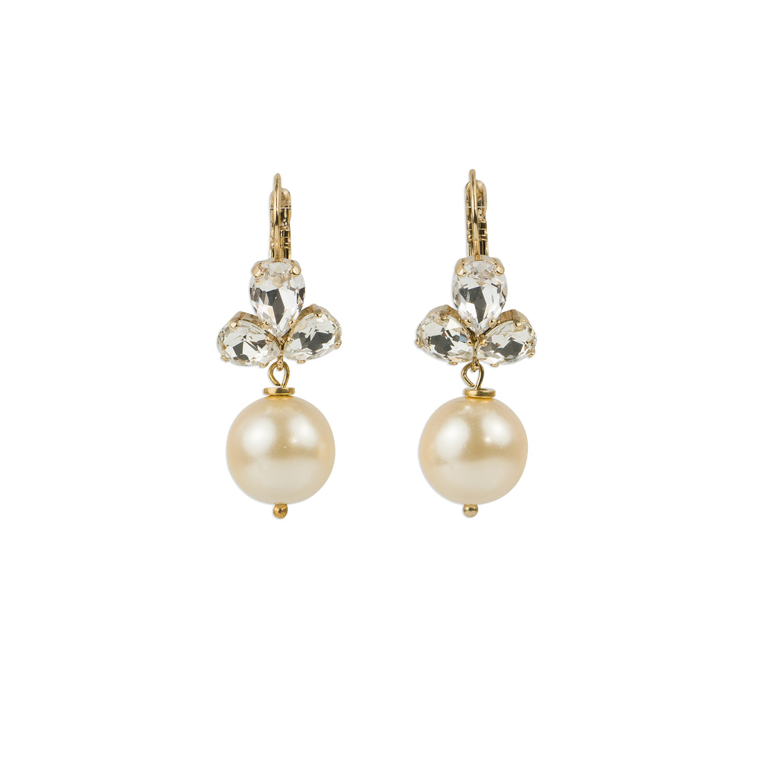 Pendientes colgantes con perlas