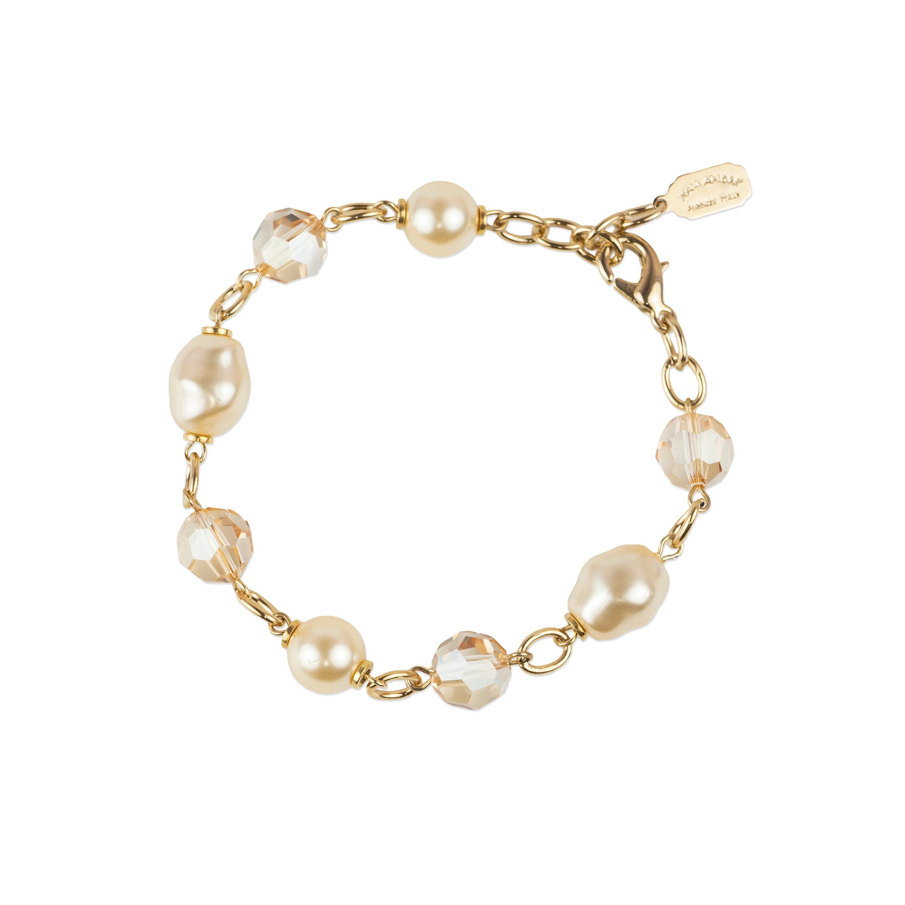 Pearl and Swarovski crystal bracelet
