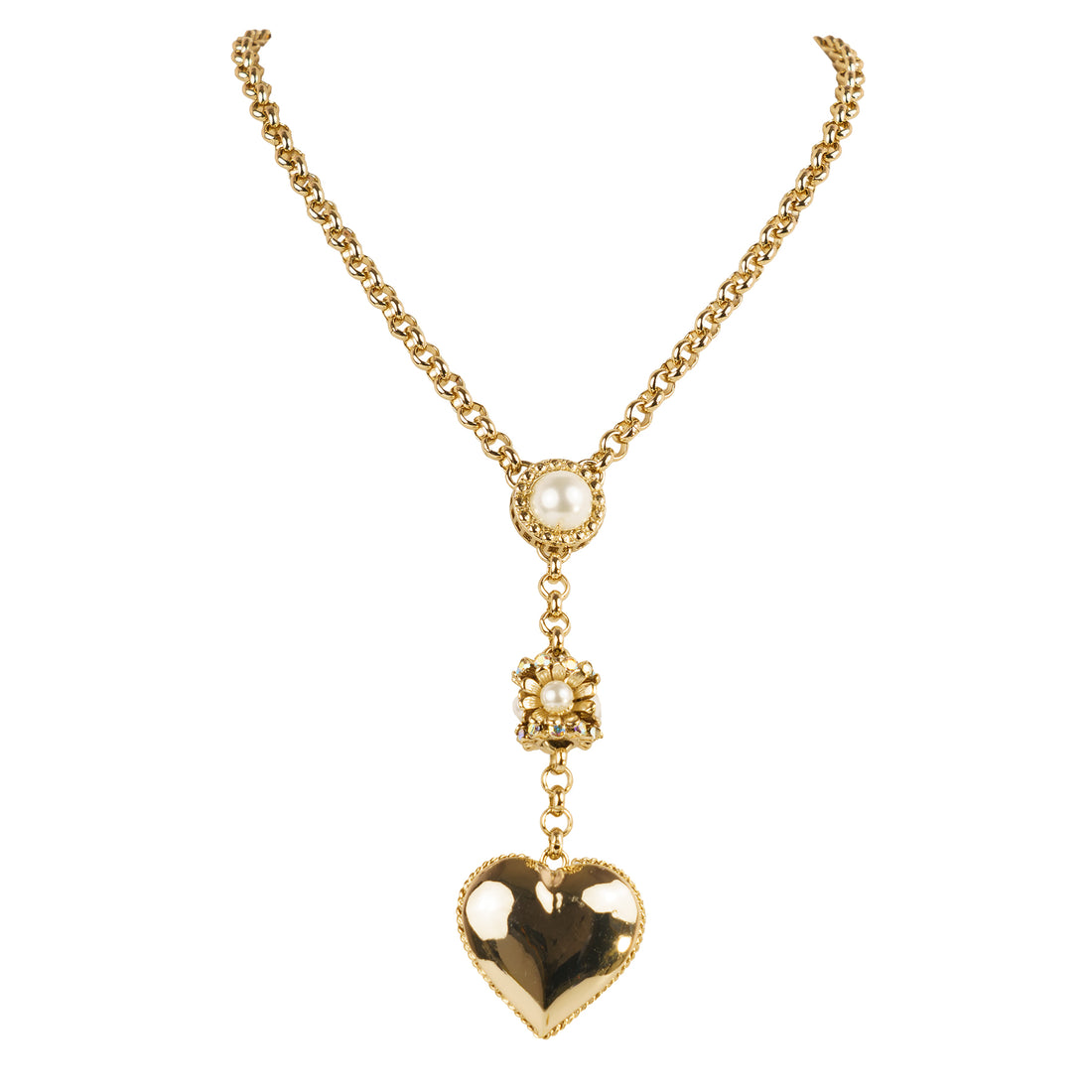 Collana girocollo con pendente a cuore