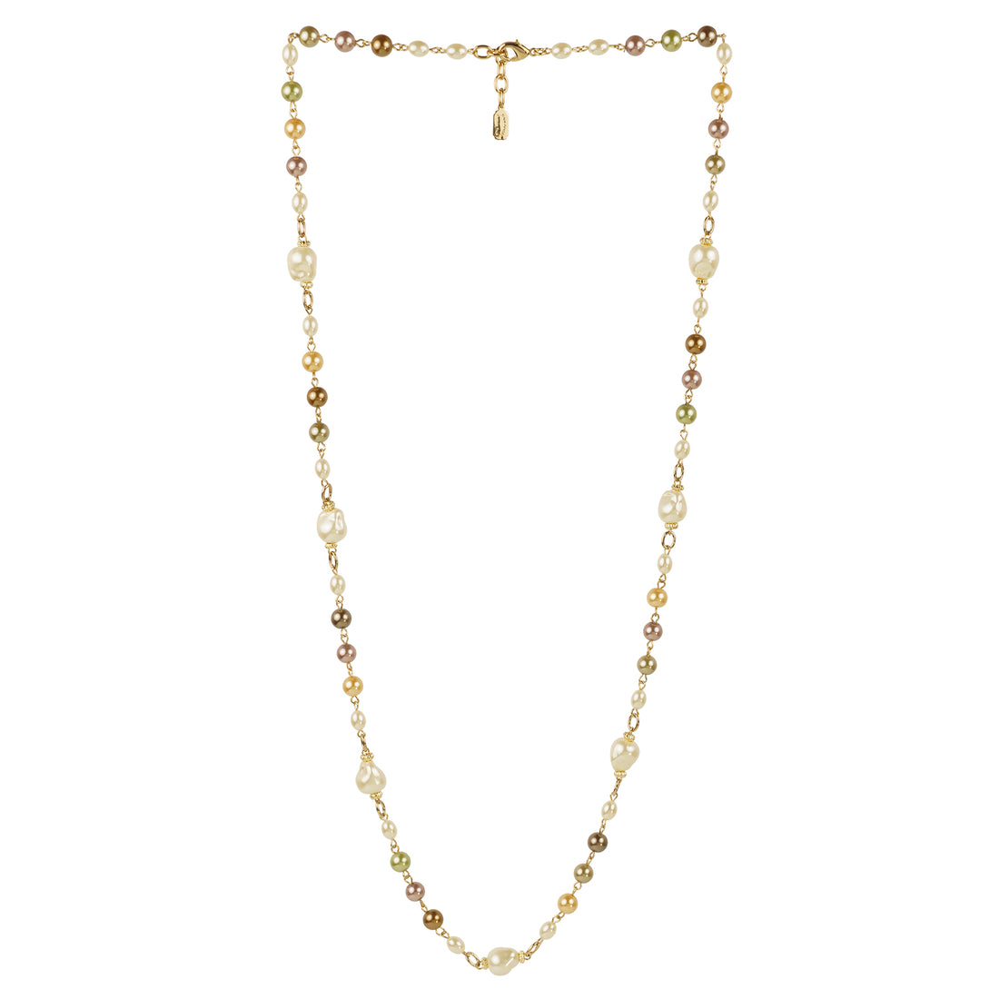 Collana lunga di perle barocche
