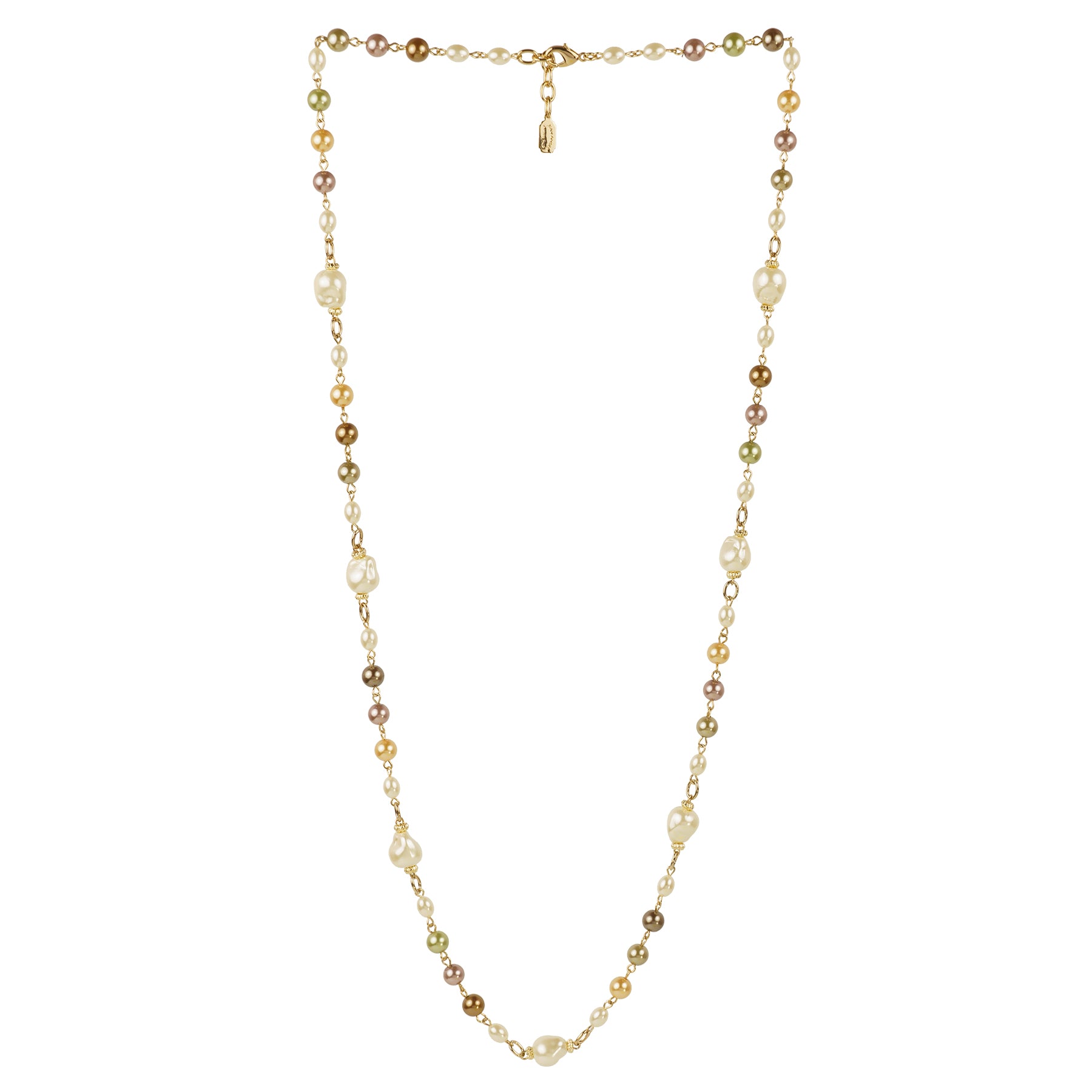 Collana lunga di perle barocche