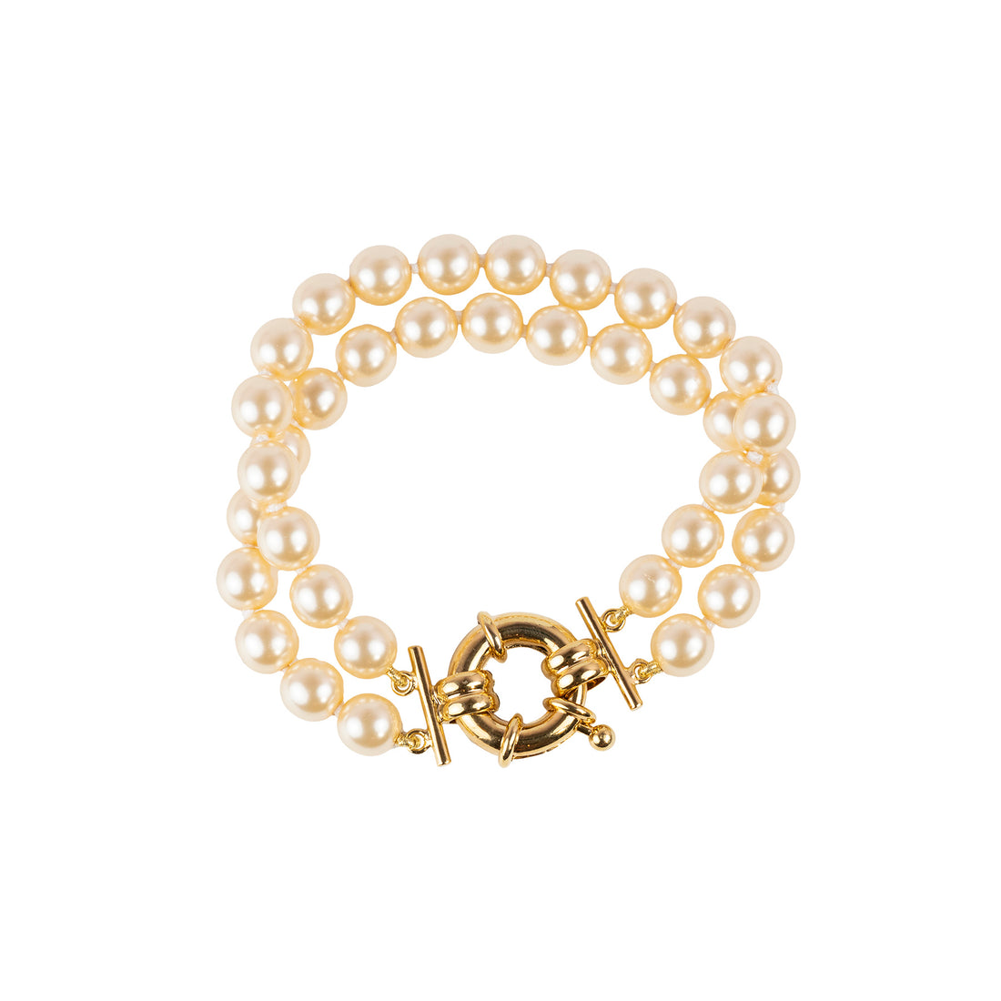Bracciale di perle a 2 fili