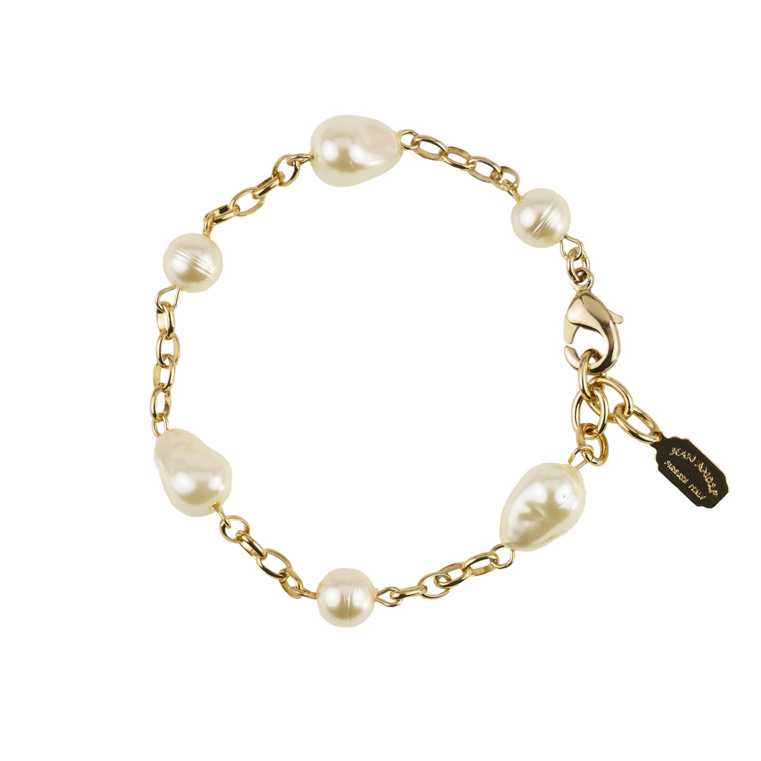 Bracciale di catena e perle barocche