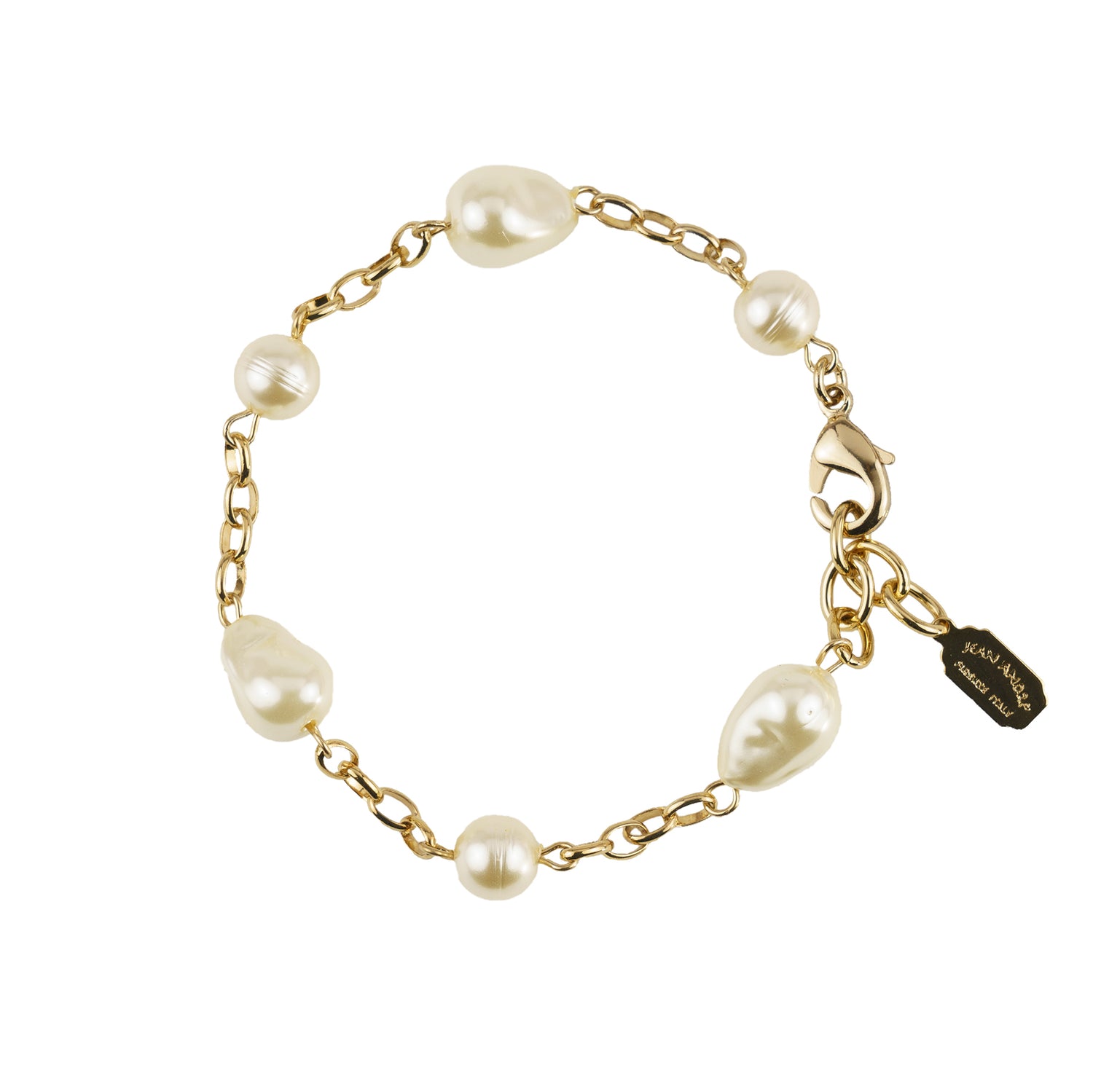 Bracciale di catena e perle barocche