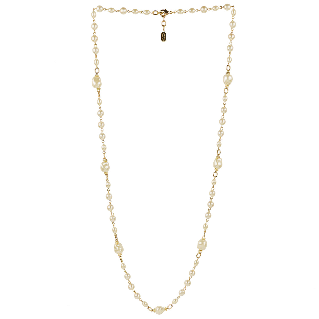 Collana lunga di perle barocche