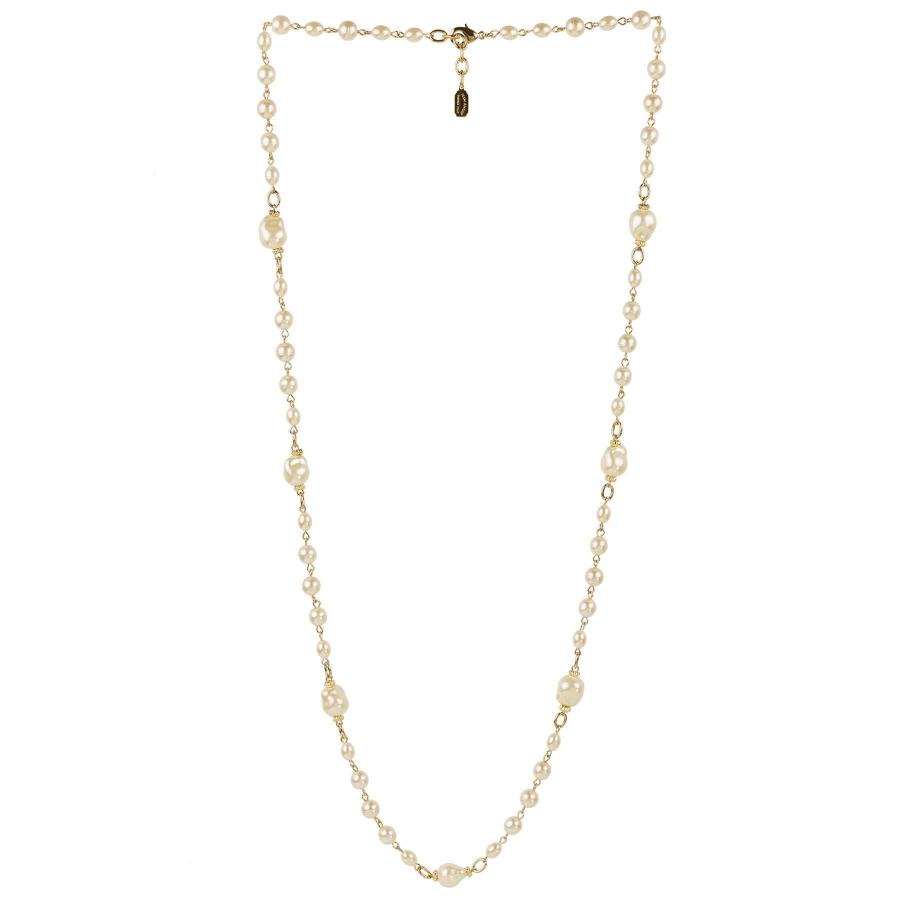 Collana lunga di perle barocche