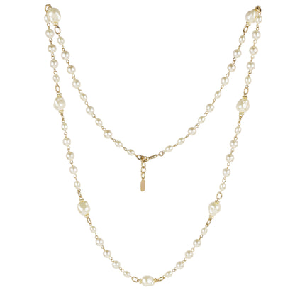 Collana lunga di perle barocche