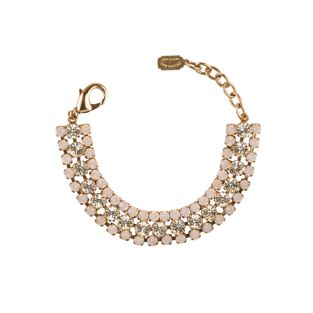 Bracciale di cristalli Rosa opale