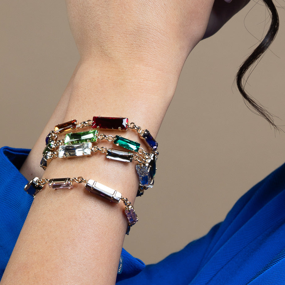 Bracelet with crystal baguettes