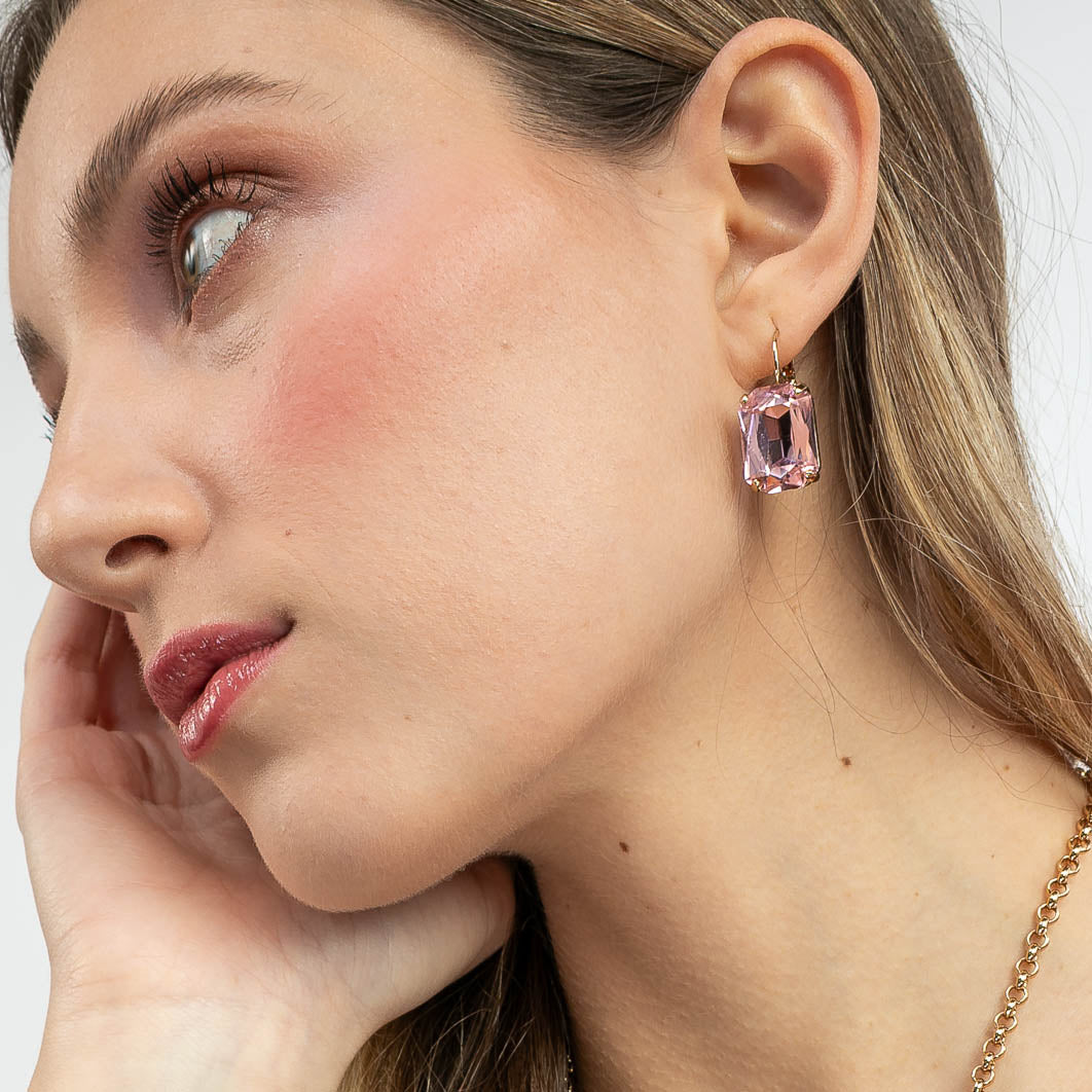Orecchini con cristallo rettangolare Swarovski