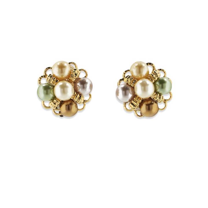 Colorful pearl earrings