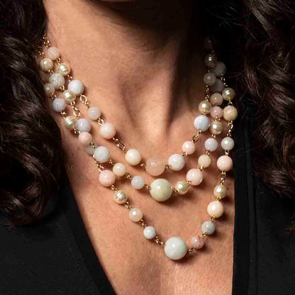 Three-strand choker necklace