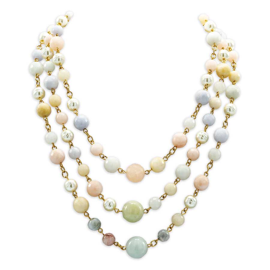 Three-strand choker necklace