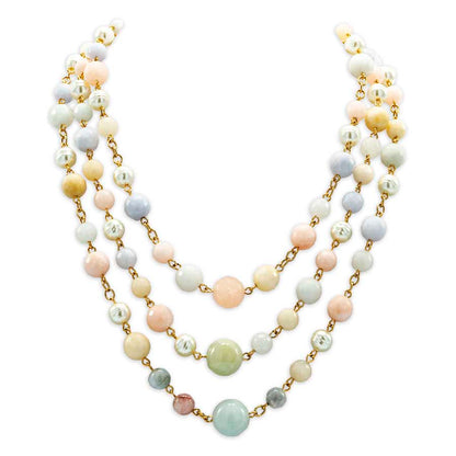 Three-strand choker necklace