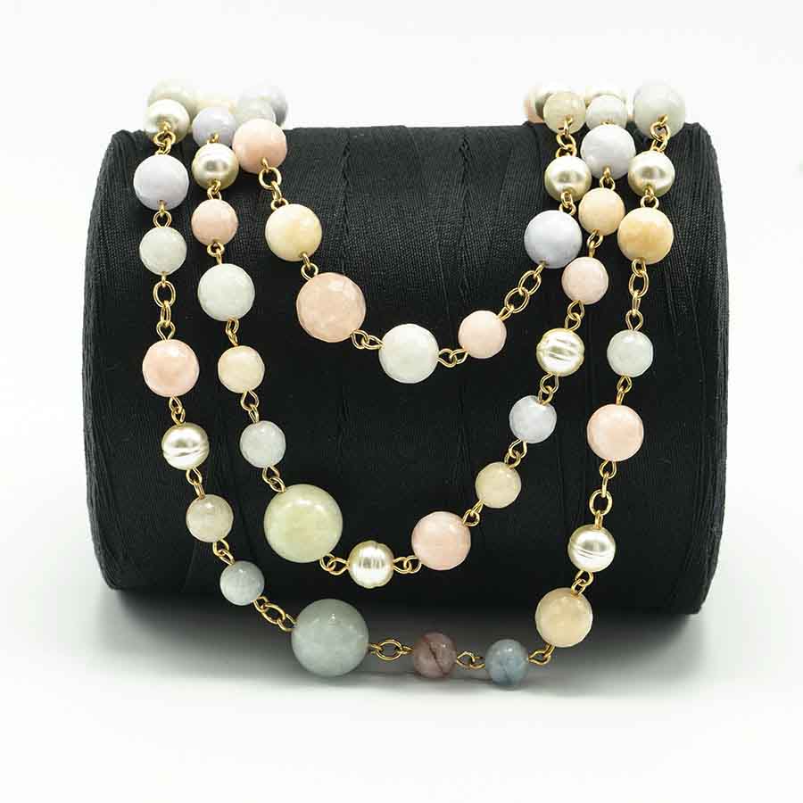 Three-strand choker necklace