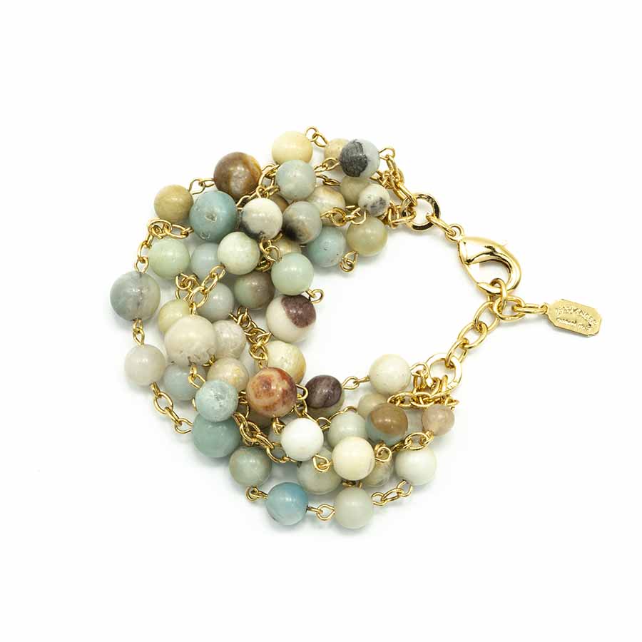 Pulsera multihilo con piedras duras