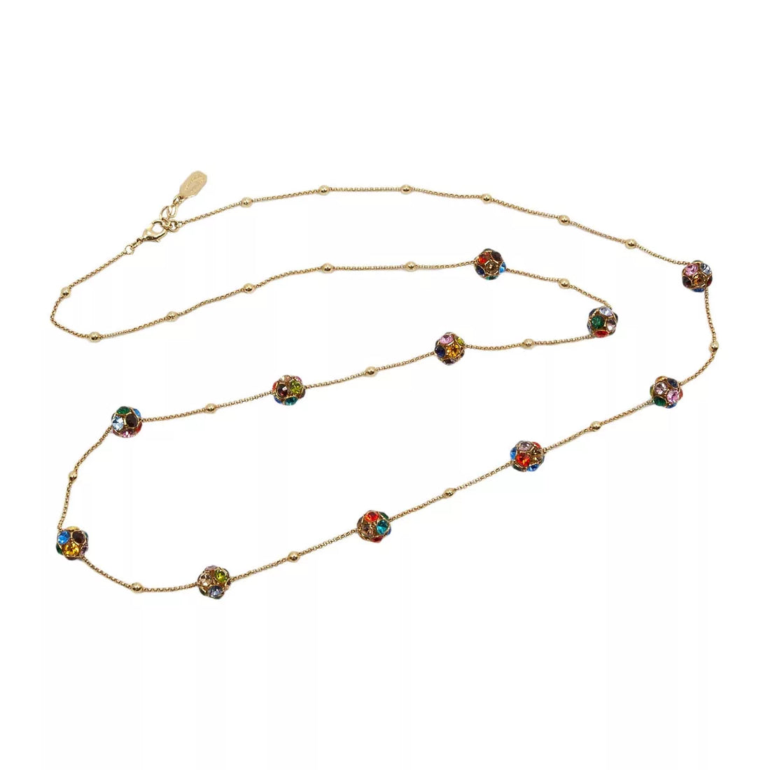 Collana lunga con cristalli