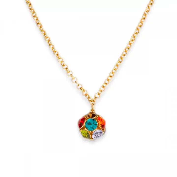 Girocollo con sfera di cristalli