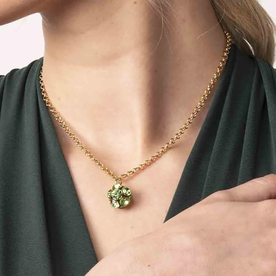 Girocollo con sfera di cristalli