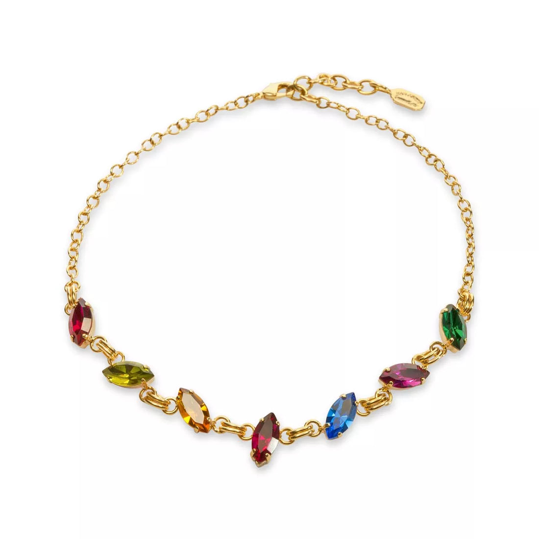 Choker with crystal leaves