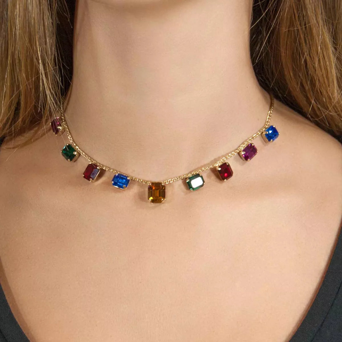 Choker con cristalli