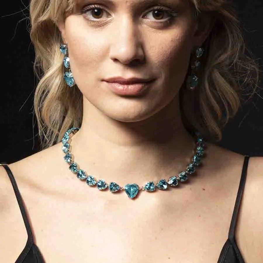 Choker con cuori di cristalli