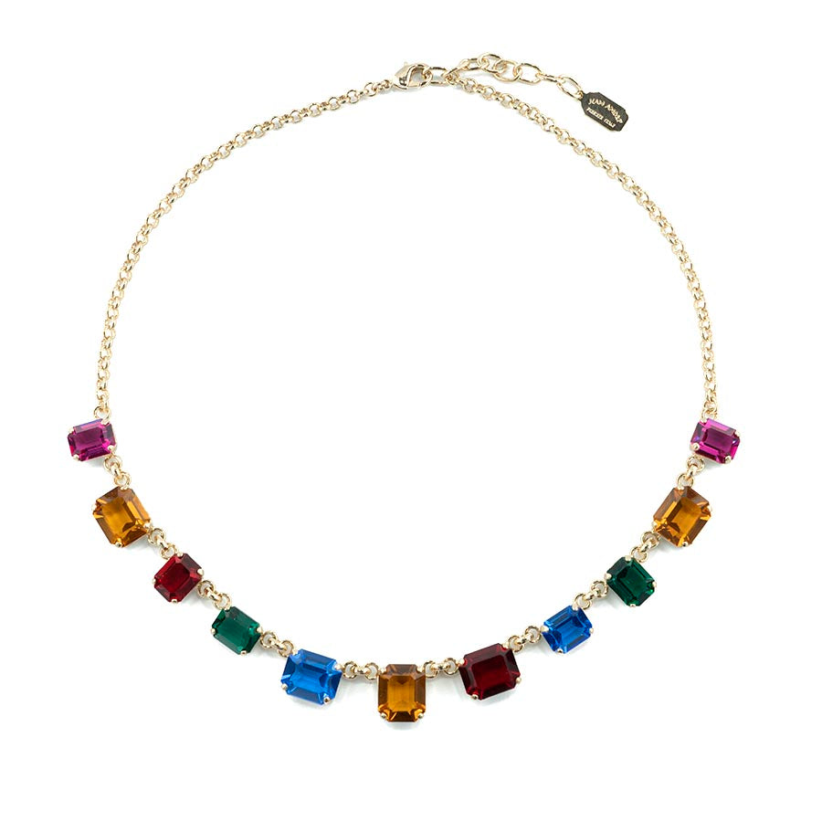 Collana girocollo con cristalli