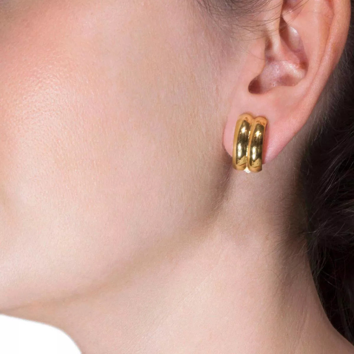 2 semicircle earrings
