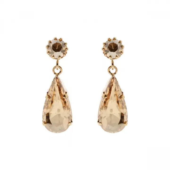 Crystal drop pendant earrings