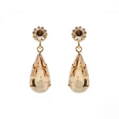 Crystal drop pendant earrings